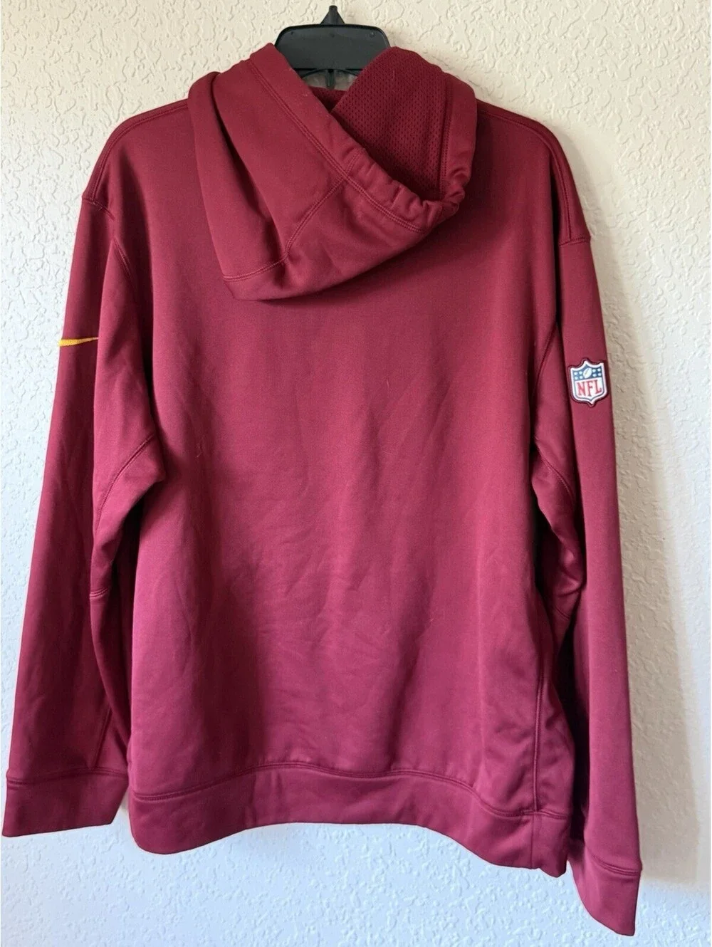 Nike Washington Redskins Hoodie Mens L Burgundy Therma-FIT NFL On-Field Apparel